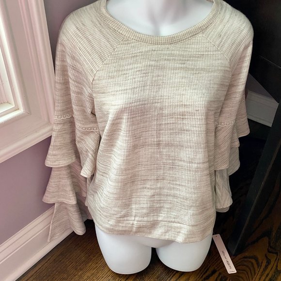 NWT Sequin Hearts/My Michelle Tiered Bell Sleeve M - Picture 3 of 4